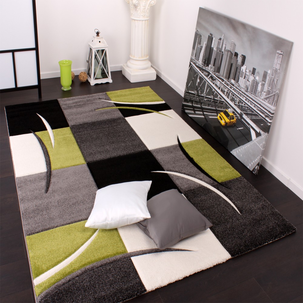 Teppich wohnzimmer modern: teppich wohnzimmer modern wellen muster ...