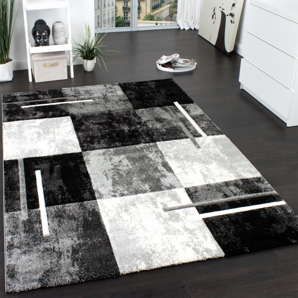 Tappeto patchwork grigio